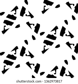 Simple black and white vector illustration. Abstract geometric background pattern