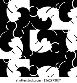 Simple black and white vector illustration. Abstract geometric background pattern