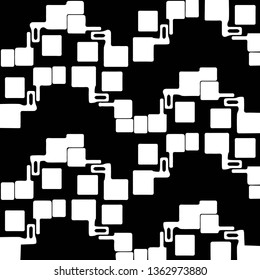 Simple black and white vector illustration. Abstract geometric background pattern