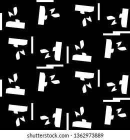 Simple black and white vector illustration. Abstract geometric background pattern