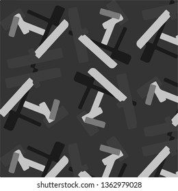 Simple black and white vector illustration. Abstract geometric background pattern