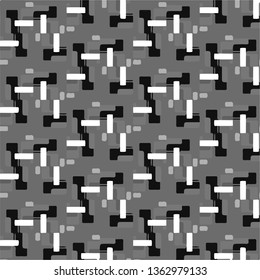 Simple black and white vector illustration. Abstract geometric background pattern