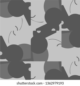 Simple black and white vector illustration. Abstract geometric background pattern