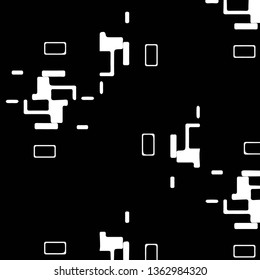 Simple black and white vector illustration. Abstract geometric background pattern