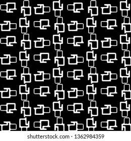 Simple black and white vector illustration. Abstract geometric background pattern