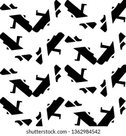 Simple black and white vector illustration. Abstract geometric background pattern