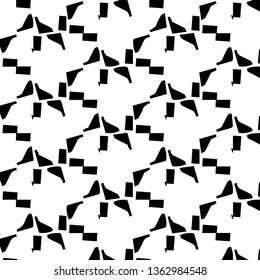 Simple black and white vector illustration. Abstract geometric background pattern