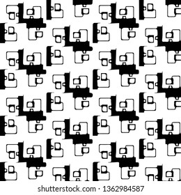 Simple black and white vector illustration. Abstract geometric background pattern