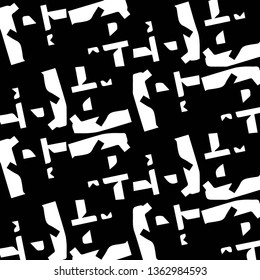 Simple black and white vector illustration. Abstract geometric background pattern
