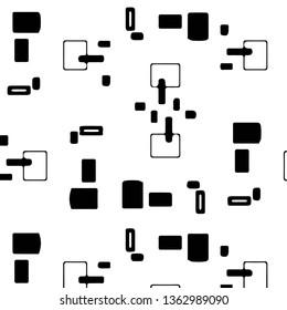 Simple black and white vector illustration. Abstract geometric background pattern