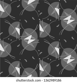 Simple black and white vector illustration. Abstract geometric background pattern