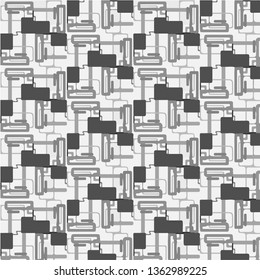 Simple black and white vector illustration. Abstract geometric background pattern