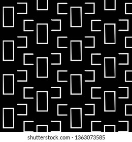 Simple black and white vector illustration. Abstract geometric background pattern