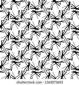 Simple black and white vector illustration. Abstract geometric background pattern