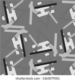 Simple black and white vector illustration. Abstract geometric background pattern