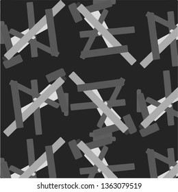 Simple black and white vector illustration. Abstract geometric background pattern