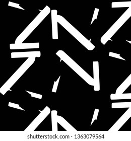 Simple black and white vector illustration. Abstract geometric background pattern
