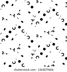 Simple black and white vector illustration. Abstract geometric background pattern
