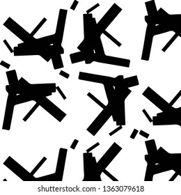 Simple black and white vector illustration. Abstract geometric background pattern