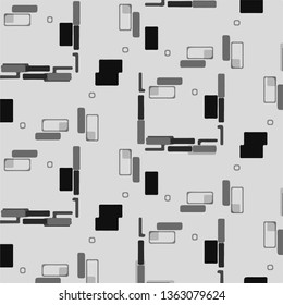 Simple black and white vector illustration. Abstract geometric background pattern