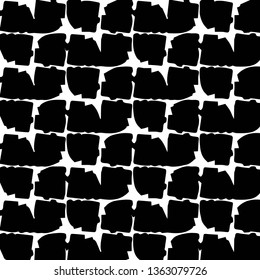Simple black and white vector illustration. Abstract geometric background pattern