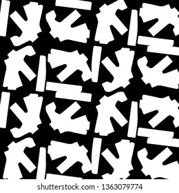 Simple black and white vector illustration. Abstract geometric background pattern
