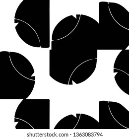 Simple black and white vector illustration. Abstract geometric background pattern