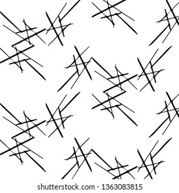 Simple black and white vector illustration. Abstract geometric background pattern