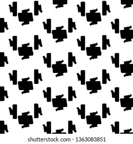 Simple black and white vector illustration. Abstract geometric background pattern