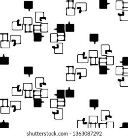 Simple black and white vector illustration. Abstract geometric background pattern