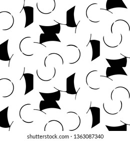 Simple black and white vector illustration. Abstract geometric background pattern