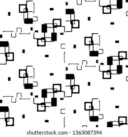 Simple black and white vector illustration. Abstract geometric background pattern