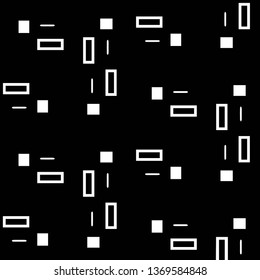 Simple black and white vector illustration. Abstract geometric background pattern