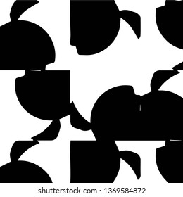 Simple black and white vector illustration. Abstract geometric background pattern