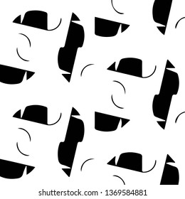 Simple black and white vector illustration. Abstract geometric background pattern