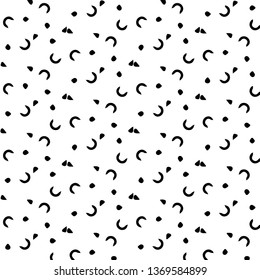 Simple black and white vector illustration. Abstract geometric background pattern