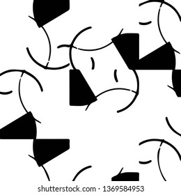 Simple black and white vector illustration. Abstract geometric background pattern