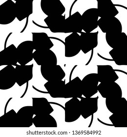 Simple black and white vector illustration. Abstract geometric background pattern