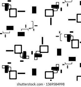 Simple black and white vector illustration. Abstract geometric background pattern