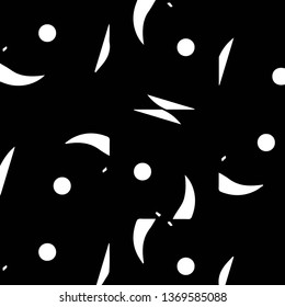 Simple black and white vector illustration. Abstract geometric background pattern
