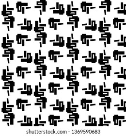 Simple black and white vector illustration. Abstract geometric background pattern