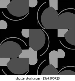 Simple black and white vector illustration. Abstract geometric background pattern