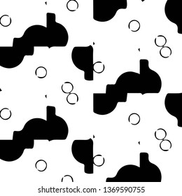 Simple black and white vector illustration. Abstract geometric background pattern