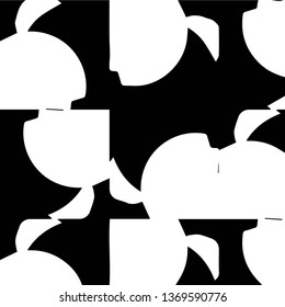 Simple black and white vector illustration. Abstract geometric background pattern