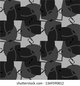 Simple black and white vector illustration. Abstract geometric background pattern