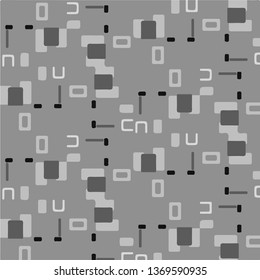 Simple black and white vector illustration. Abstract geometric background pattern