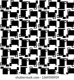 Simple black and white vector illustration. Abstract geometric background pattern