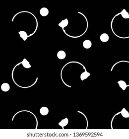 Simple black and white vector illustration. Abstract geometric background pattern