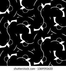 Simple black and white vector illustration. Abstract geometric background pattern