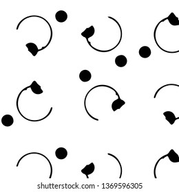 Simple black and white vector illustration. Abstract geometric background pattern